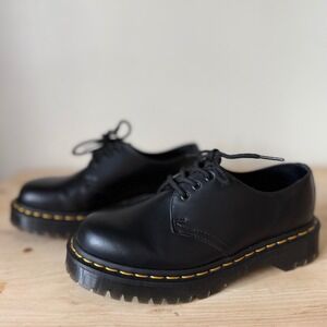 Dr. Martens 1461 Bex Black Leather Platform Oxford Shoes Women's 8 Men's 7